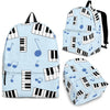 Piano Blue Pattern Print Backpack-grizzshop