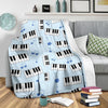 Piano Blue Pattern Print Blanket-grizzshop