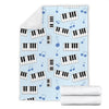 Piano Blue Pattern Print Blanket-grizzshop