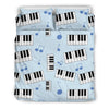 Piano Blue Pattern Print Duvet Cover Bedding Set-grizzshop