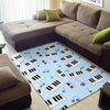 Load image into Gallery viewer, Piano Blue Pattern Print Floor Mat-grizzshop