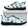 Piano Blue Pattern Print Sneaker Shoes For Men Women-grizzshop