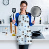 Piano Blue Pattern Print Women's Apron-grizzshop