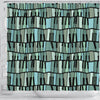 Piano Green Pattern Print Bathroom Shower Curtain-grizzshop