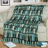 Piano Green Pattern Print Blanket-grizzshop