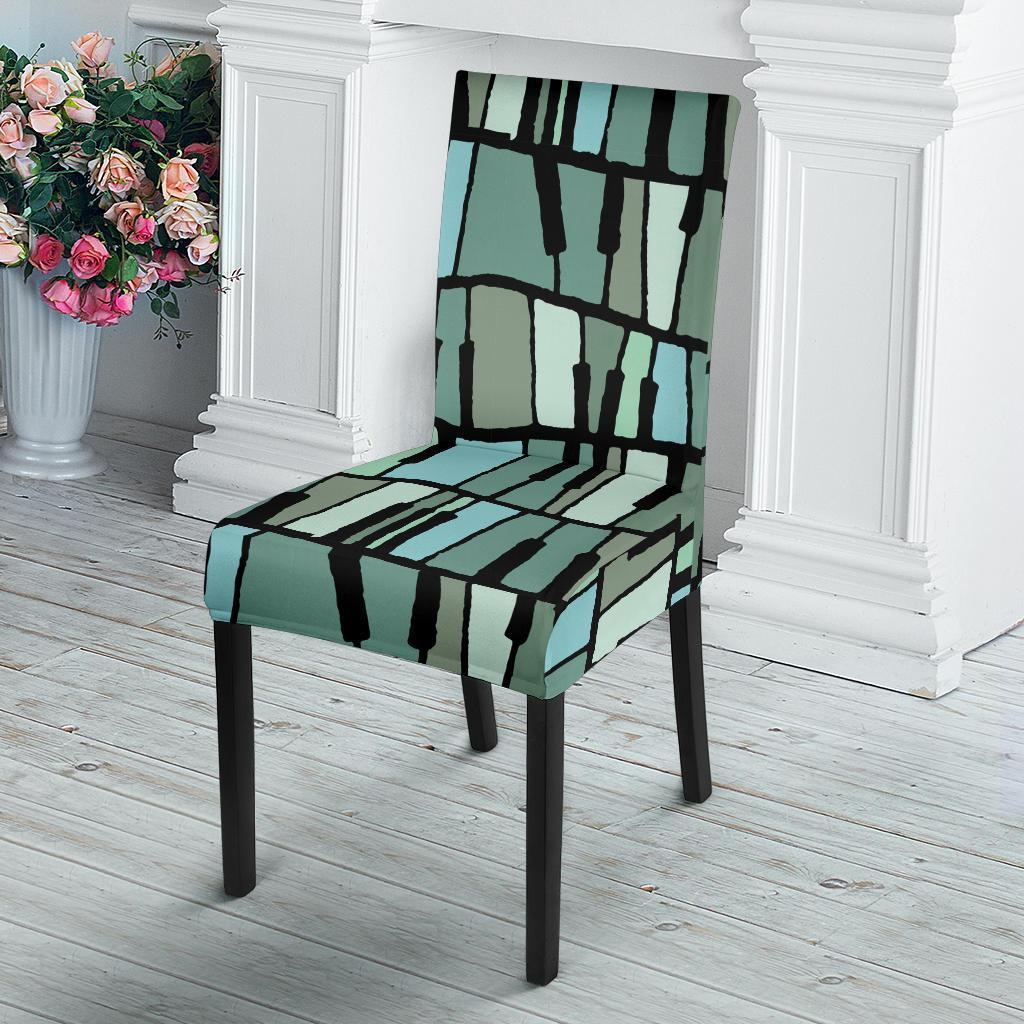 Piano Green Pattern Print Chair Cover-grizzshop