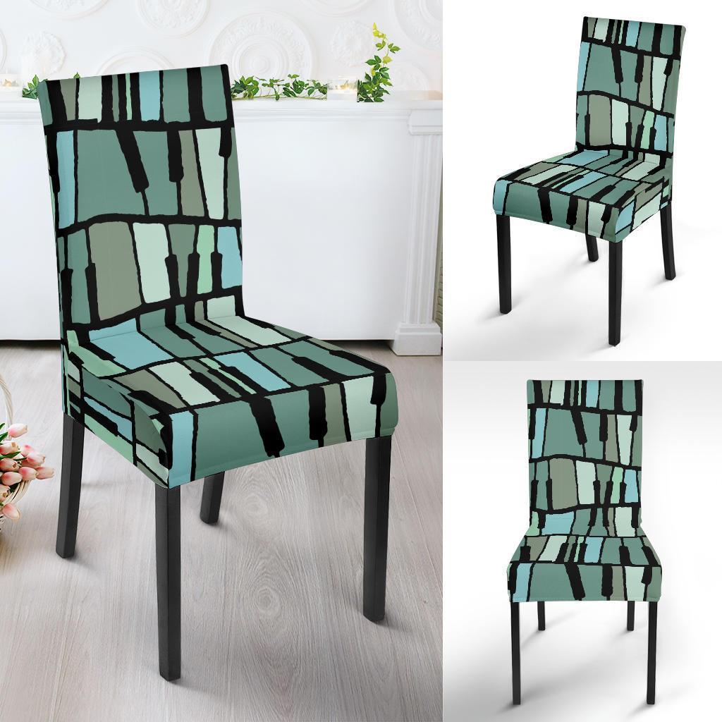 Piano Green Pattern Print Chair Cover-grizzshop