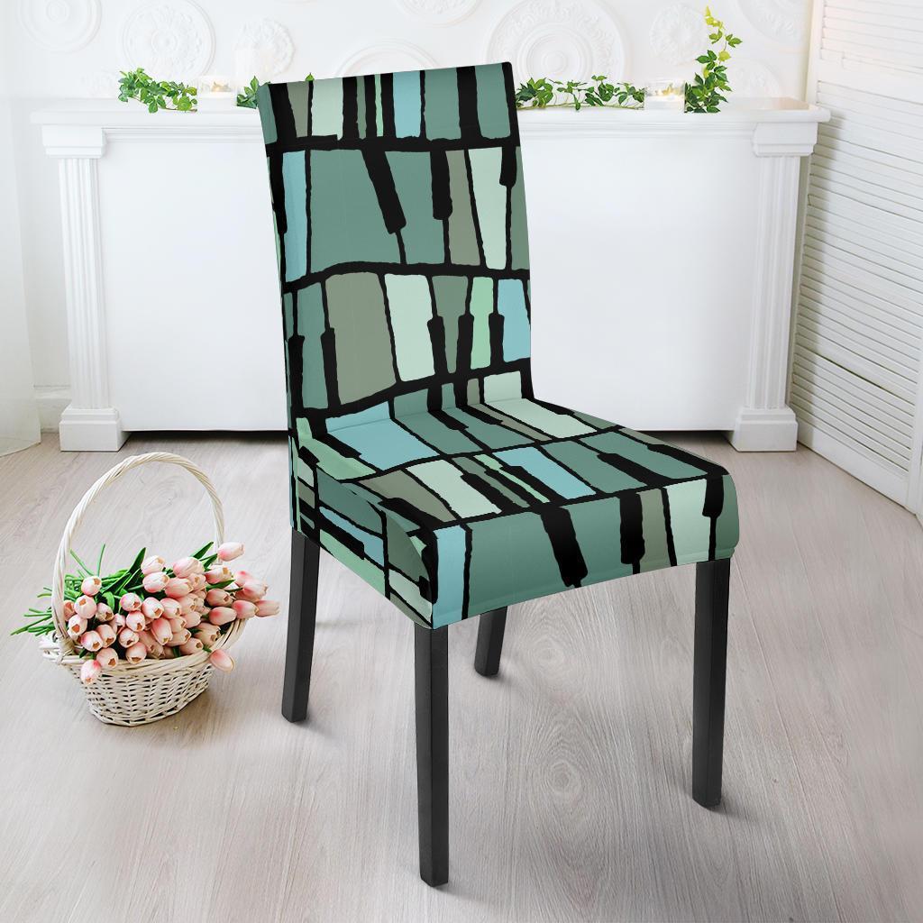 Piano Green Pattern Print Chair Cover-grizzshop