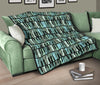 Piano Green Pattern Print Quilt-grizzshop