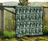 Piano Green Pattern Print Quilt-grizzshop