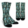 Piano Green Pattern Print Unisex Crew Socks-grizzshop