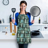 Piano Green Pattern Print Women's Apron-grizzshop