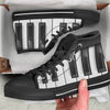 Piano Keyboard Print High Top Shoes-grizzshop