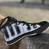 Piano Keyboard Print High Top Shoes-grizzshop