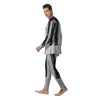 Piano Keyboard White And Black Print Men's Pajamas-grizzshop