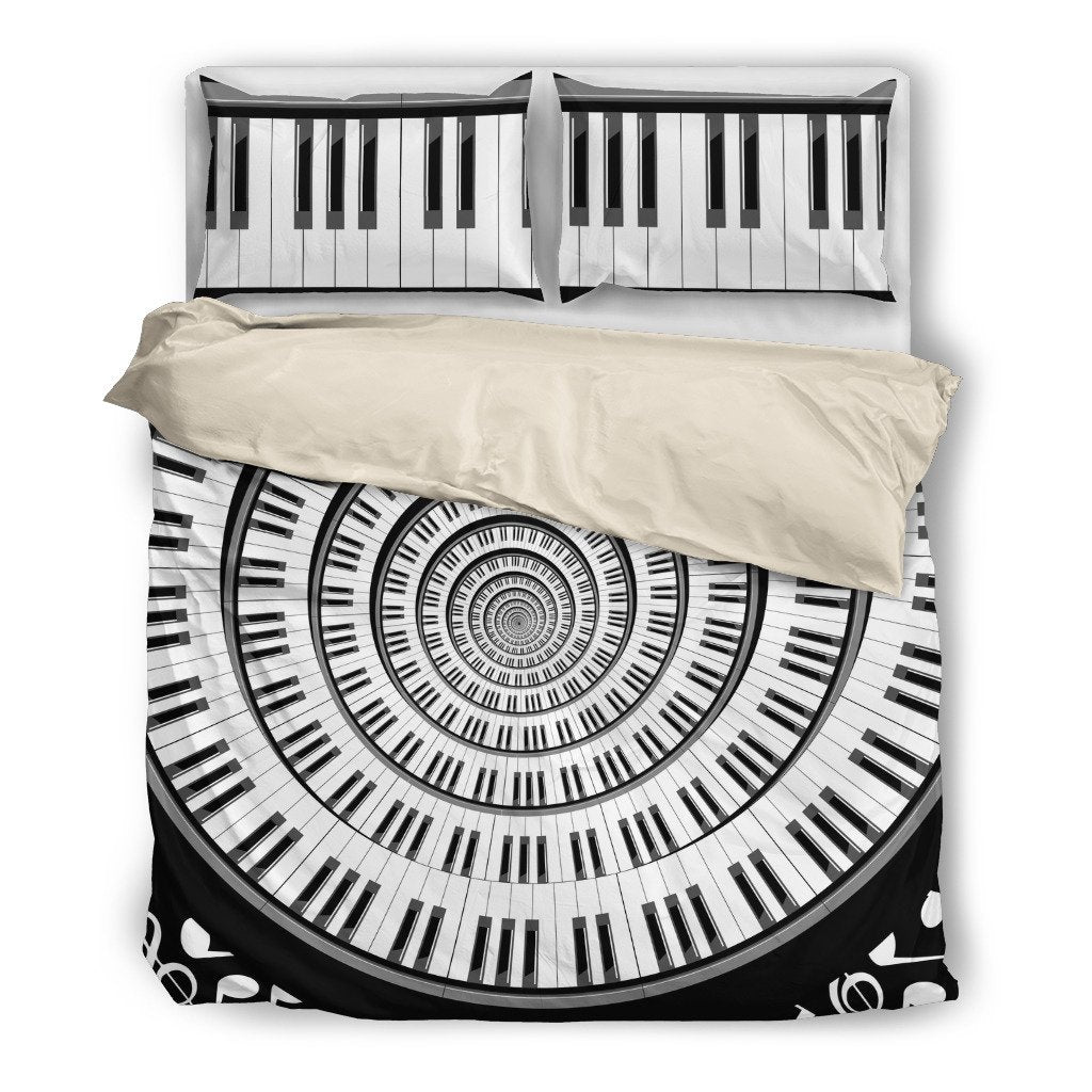 Piano Pattern Pillow & Duvet Covers Bedding Set-grizzshop