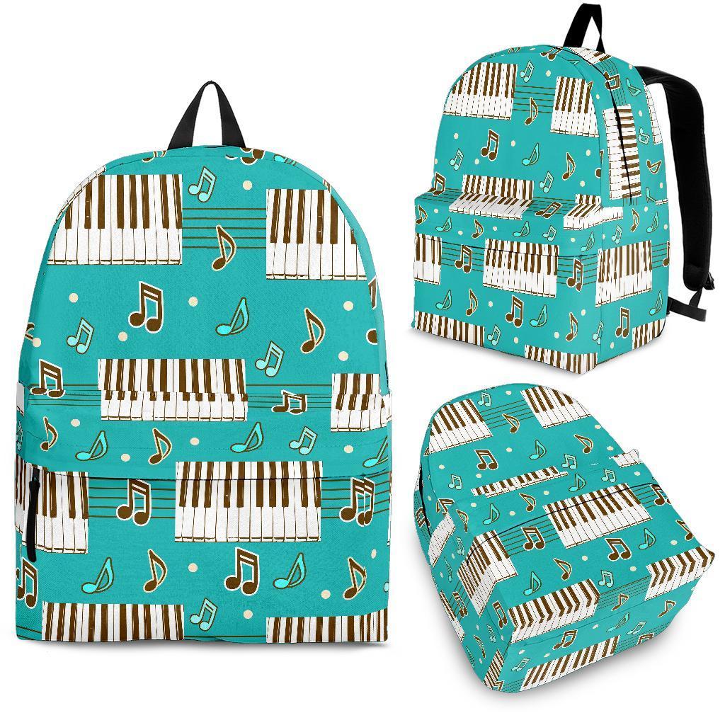 Piano Pattern Print Backpack-grizzshop