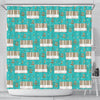 Piano Pattern Print Bathroom Shower Curtain-grizzshop