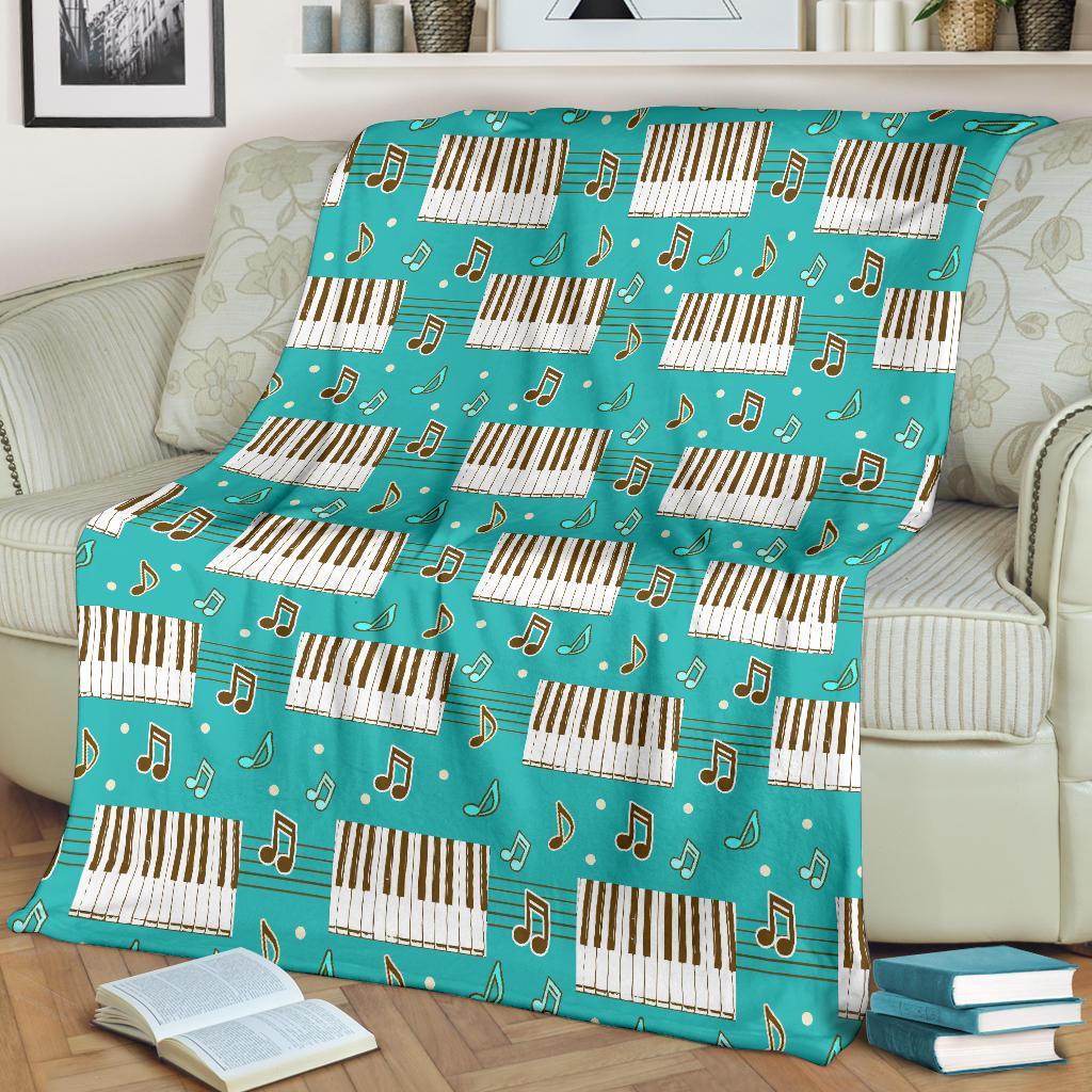 Piano Pattern Print Blanket-grizzshop