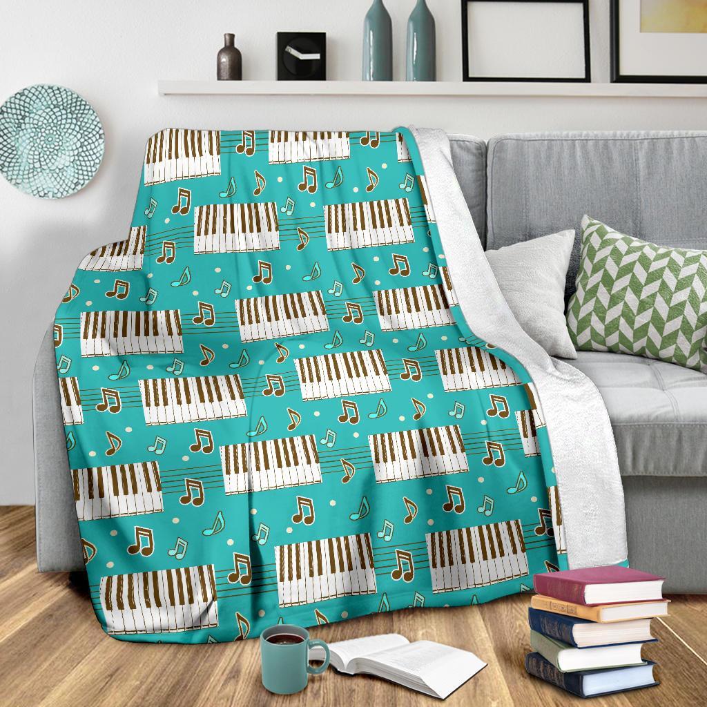 Piano Pattern Print Blanket-grizzshop