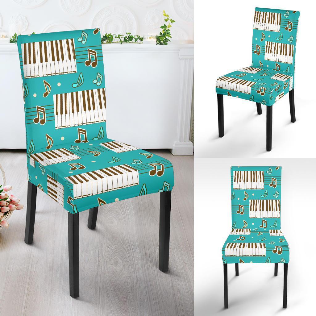 Piano Pattern Print Chair Cover-grizzshop