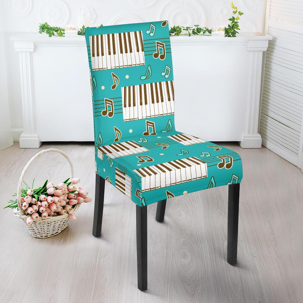 Piano Pattern Print Chair Cover-grizzshop