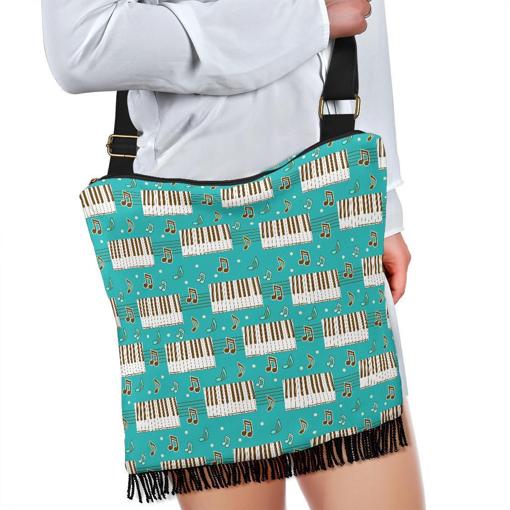 Piano Pattern Print Crossbody bags-grizzshop