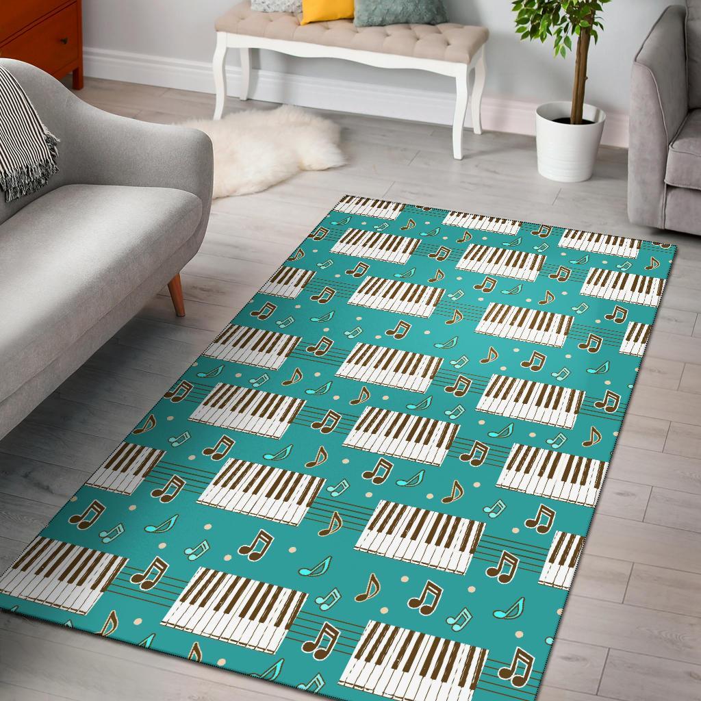 Piano Pattern Print Floor Mat-grizzshop