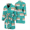 Piano Pattern Print Men Long Robe-grizzshop