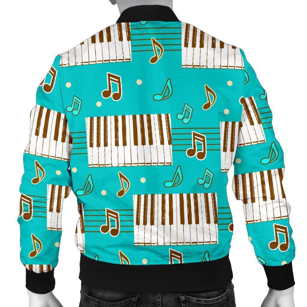 Piano Pattern Print Men's Bomber Jacket-grizzshop