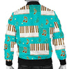 Piano Pattern Print Men's Bomber Jacket-grizzshop