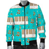 Piano Pattern Print Men's Bomber Jacket-grizzshop