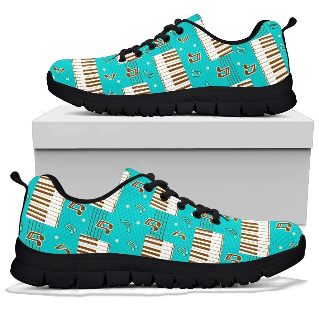 Piano Pattern Print Sneaker Shoes For Men Women-grizzshop