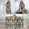 Piano Print Pattern Hooded Blanket-grizzshop