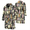 Piano Print Pattern Men Long Robe-grizzshop