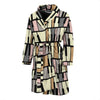 Piano Print Pattern Men Long Robe-grizzshop