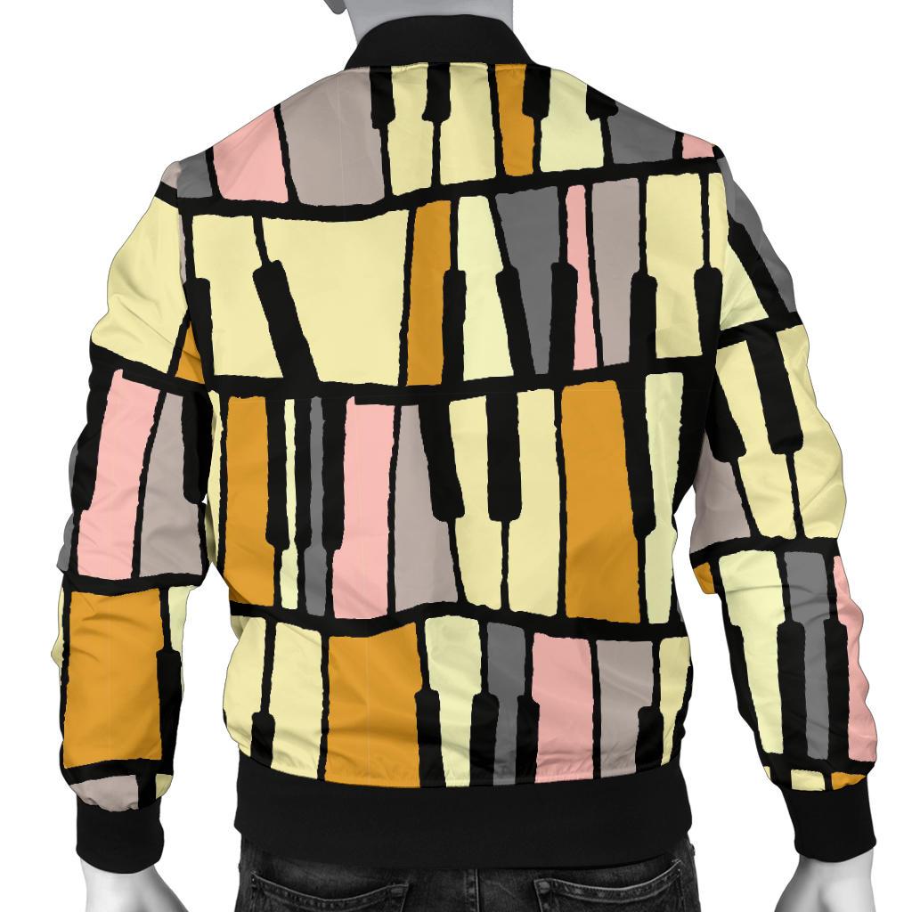 Piano Print Pattern Men's Bomber Jacket-grizzshop