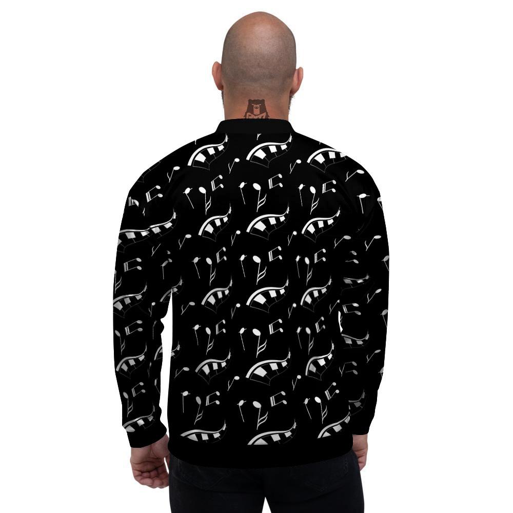 Piano Print Pattern Men's Bomber Jacket-grizzshop