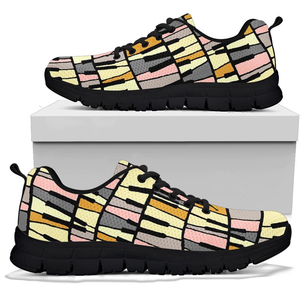 Piano Print Pattern Sneaker Shoes For Men Women-grizzshop