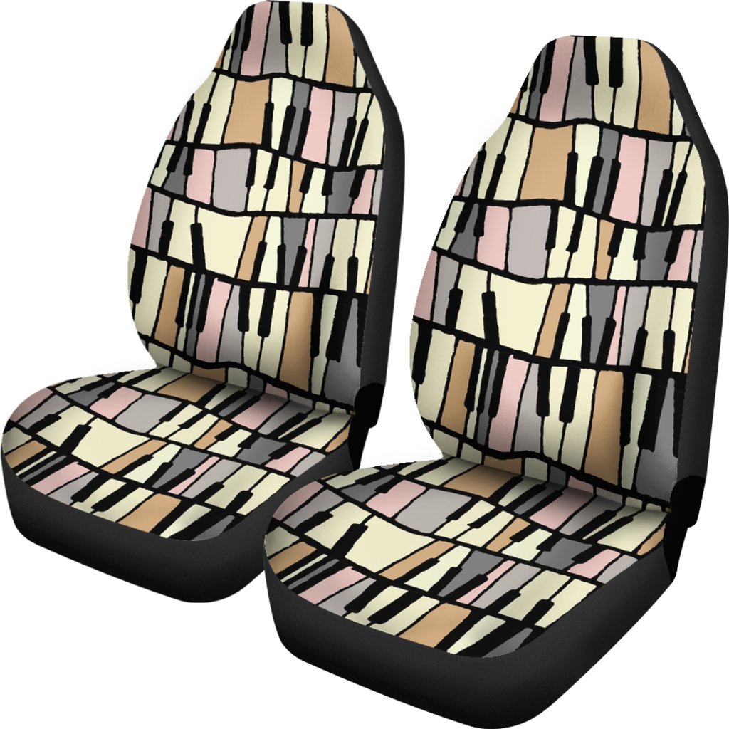 Piano Print Pattern Universal Fit Car Seat Covers-grizzshop