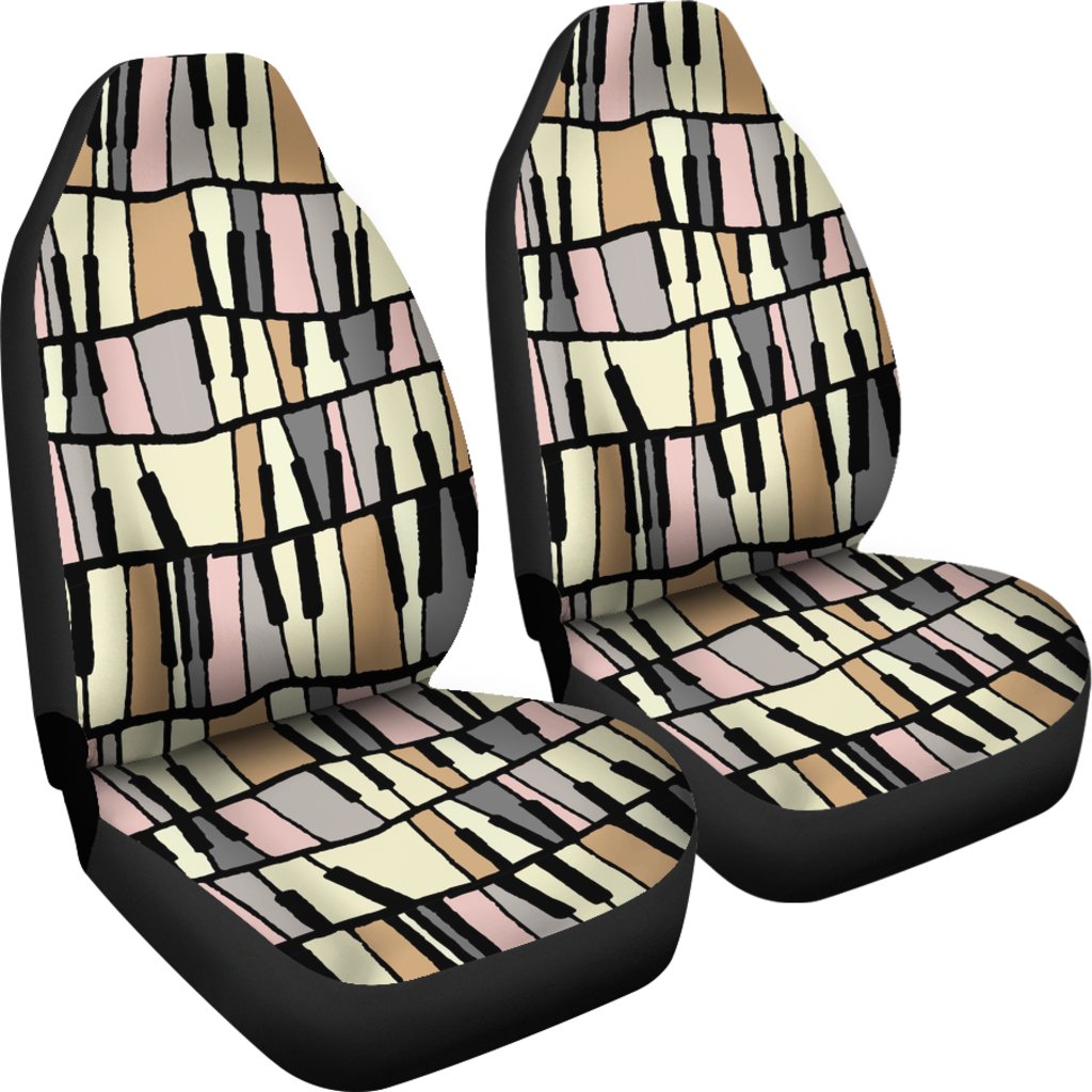 Piano Print Pattern Universal Fit Car Seat Covers-grizzshop