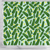 Pickle Cucumber Pattern Print Bathroom Shower Curtain-grizzshop