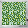 Pickle Cucumber Pattern Print Bathroom Shower Curtain-grizzshop