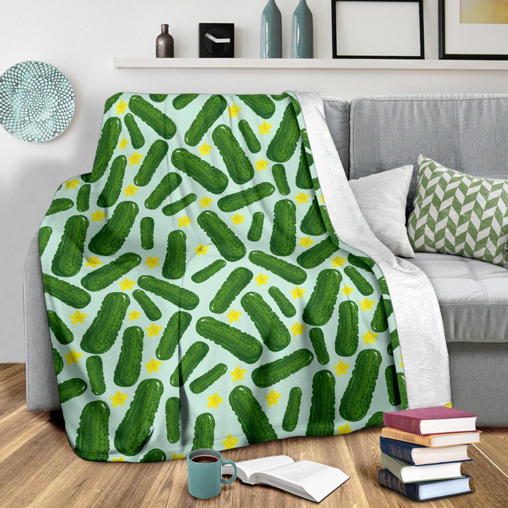 Pickle Cucumber Pattern Print Blanket-grizzshop