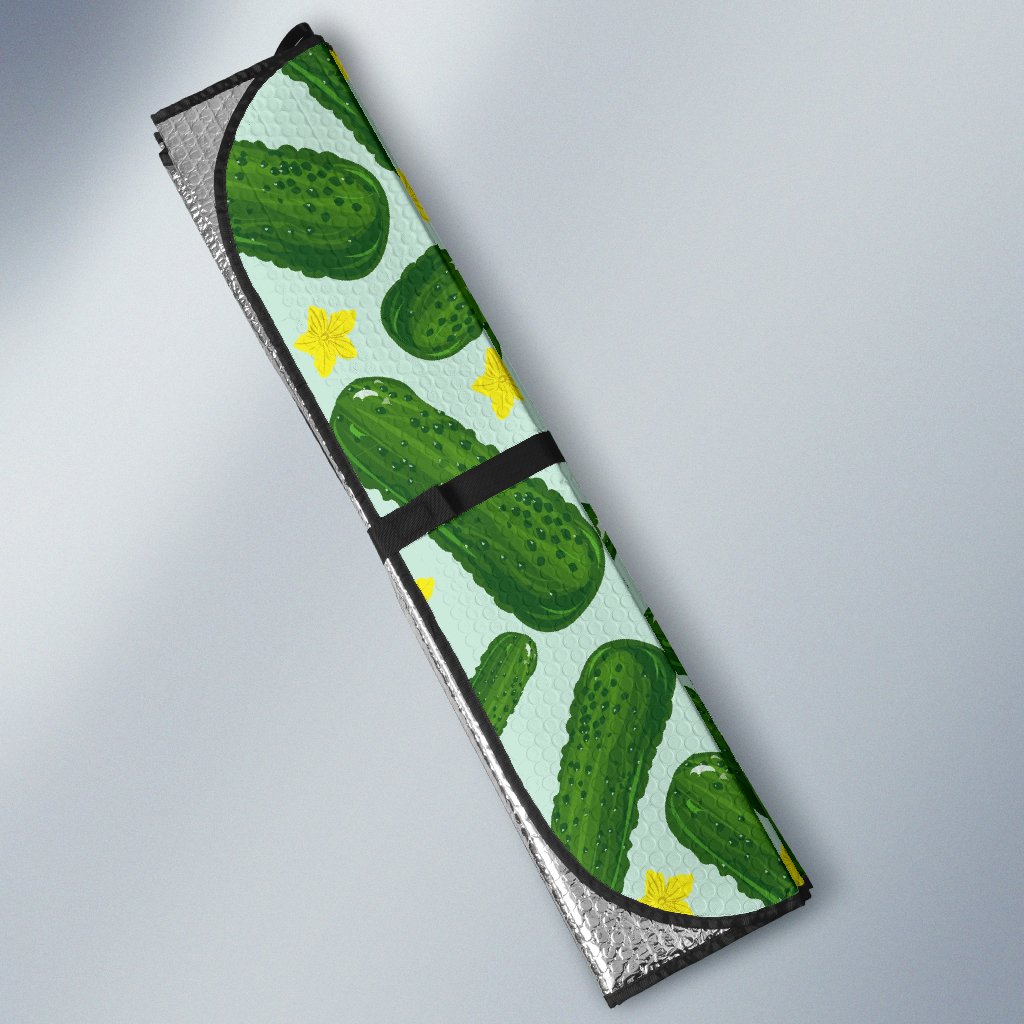 Pickle Cucumber Pattern Print Car Sun Shade-grizzshop