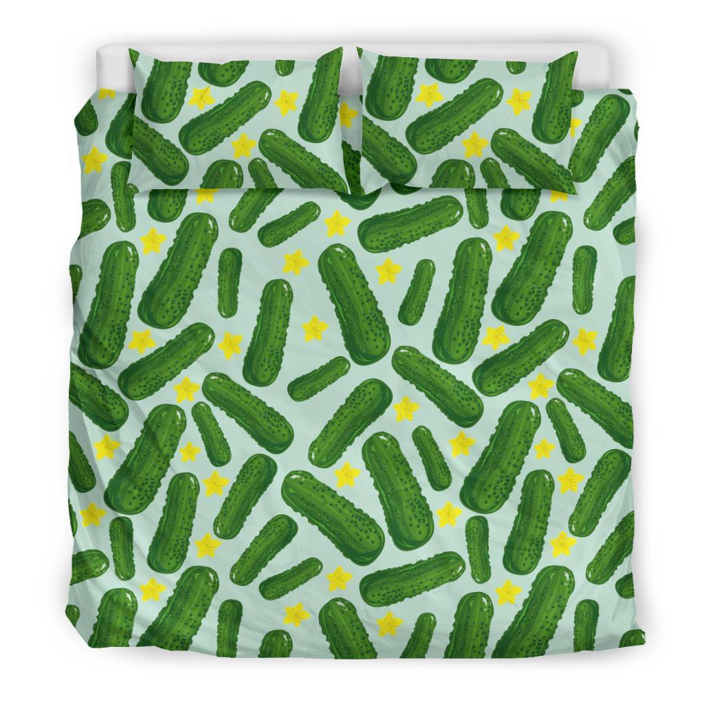 Pickle Cucumber Pattern Print Duvet Cover Bedding Set-grizzshop