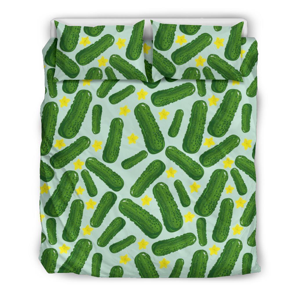 Pickle Cucumber Pattern Print Duvet Cover Bedding Set-grizzshop