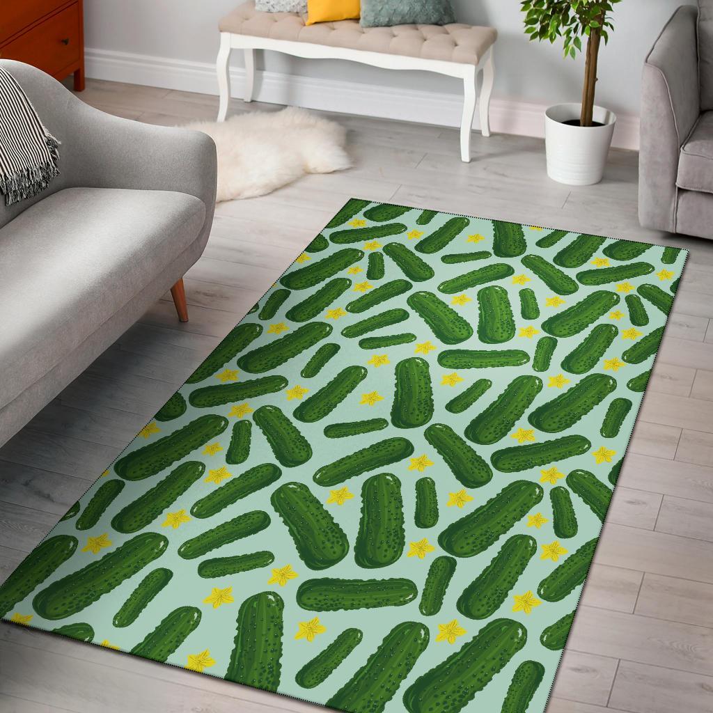 Pickle Cucumber Pattern Print Floor Mat-grizzshop