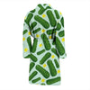 Pickle Cucumber Pattern Print Men Long Robe-grizzshop