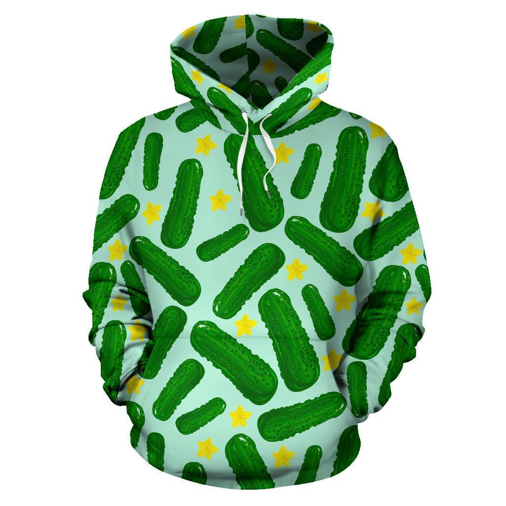 Pickle Cucumber Pattern Print Men Women Pullover Hoodie-grizzshop